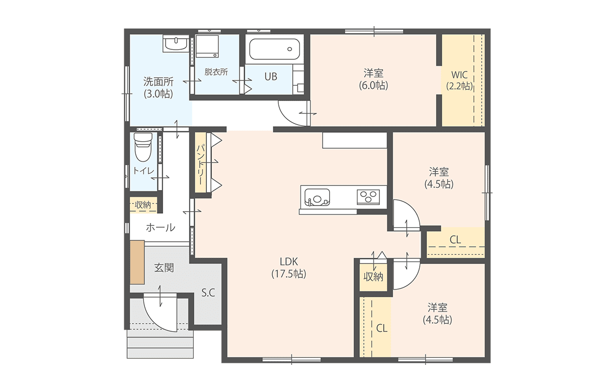 久留米市小森野3号 間取り図