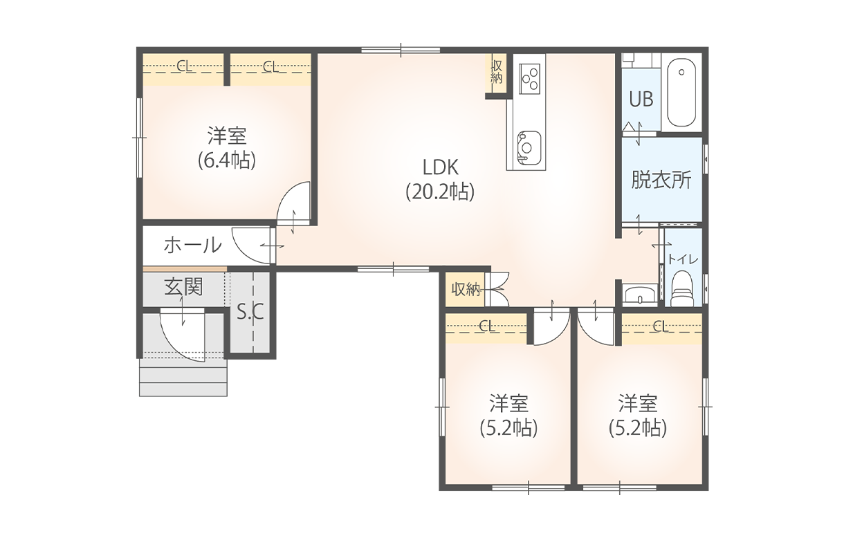玉名市築地 間取り図