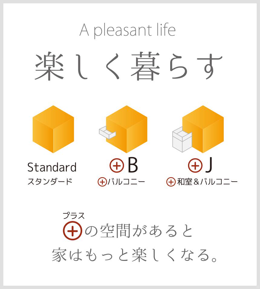 和室やバルコニーなどが選択できます。（イメージ）