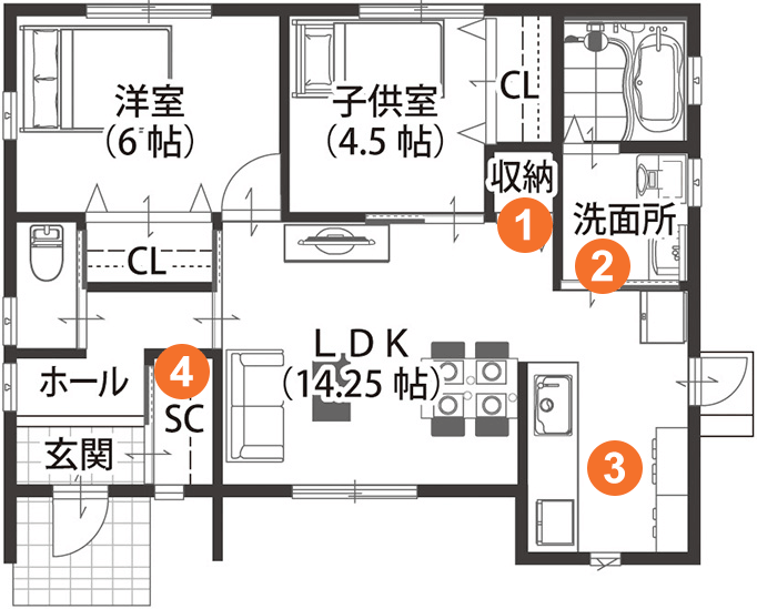 1F間取り図