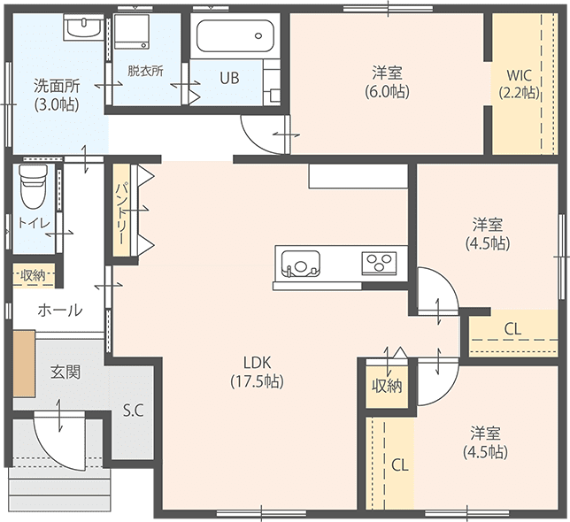 久留米市小森野3号 間取り図